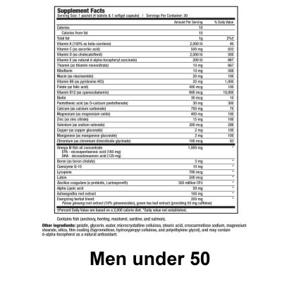 Men Under 50 Supplement Facts