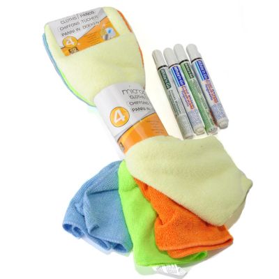 White N Go Set of 4 Grout Cleaning Pens with Bonus 4 Microcloths