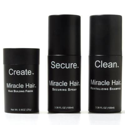 000-692 - Miracle Hair&trade; Three-Piece Hair Thickening Kit w/ Bonus Application Tool