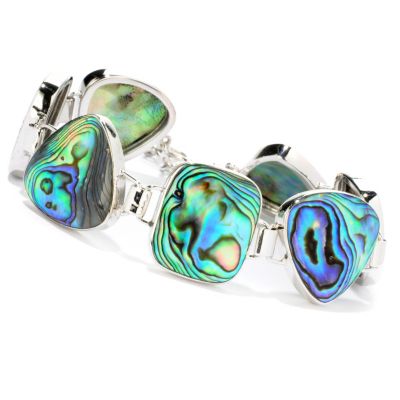 SS MULTI SHAPE ABALONE BRAC 9"