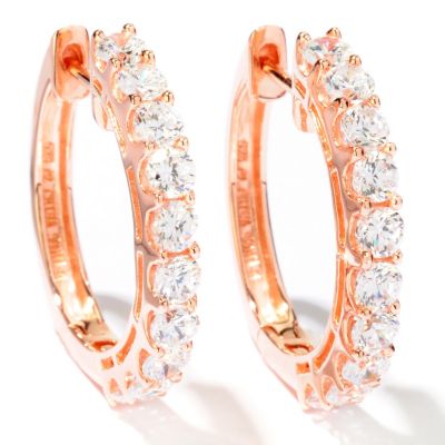 113-160 - Sonia Bitton for Brilliante&reg; 2.80 DEW Hoop Earrings