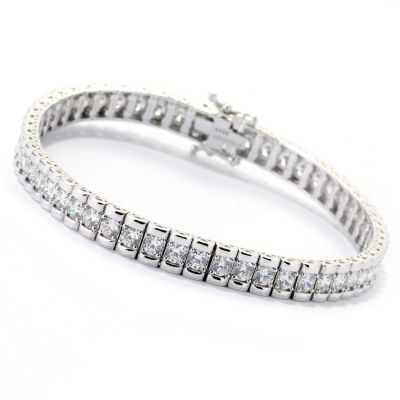 B TV SS/PLAT ENDLESS ELEGANCE SIMULATED DIAMOND TENNIS BRACELET