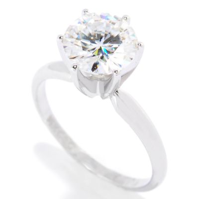 113-451 - Estrella Moissanite 14K Gold 1.90 DEW Six-Prong Solitaire Ring