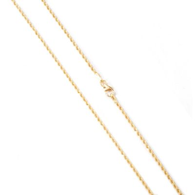 114-034 - Viale 18K Italian Gold 18" Polished Rope Chain Necklace