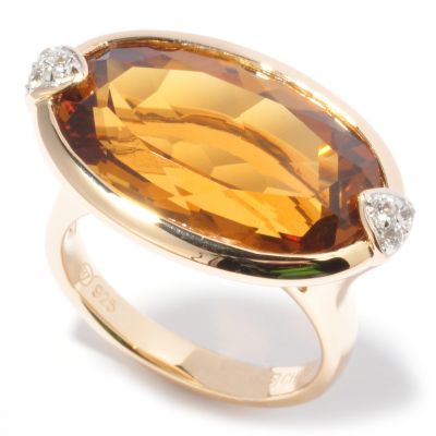 SS/P RING LARGE OVAL GEM & WHT SAPH "DAWN"