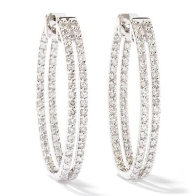 14K DOUBLE HOOP EARRING