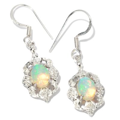 GI SS FRENCH HOOK EARRING W/ETHIOPIAN OPAL