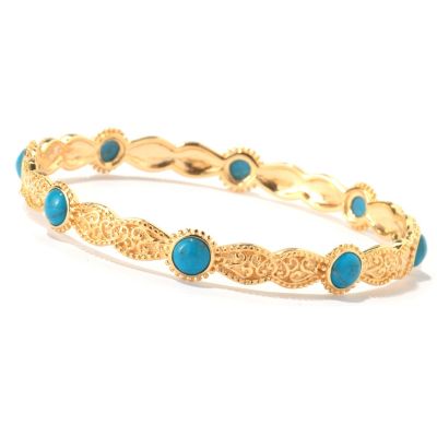 SS/18KYGP BRAC CUSHION GEM STATION SLIP-ON BANGLE