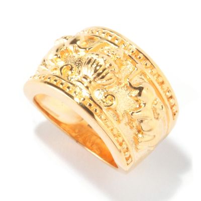 114-906 - Jaipur Bazaar Gold Embraced&trade; Elephant Band Ring