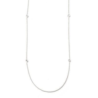 115-109 - Brilliante&reg; Platinum Embraced&trade; 18'' 1.50 DEW Simulated Diamond Station Necklace