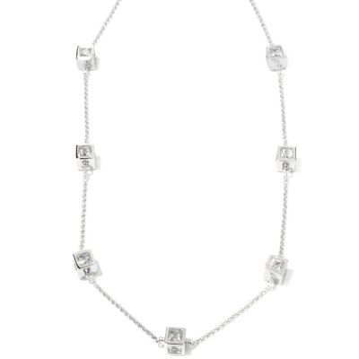 TYCOON SS/PLAT 24" CUBE STATION NECKLACE
