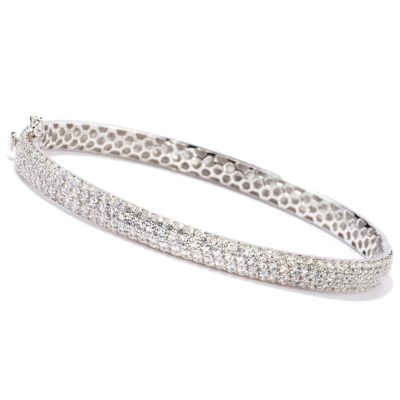 SB SS/PLAT PAVE BANGLE