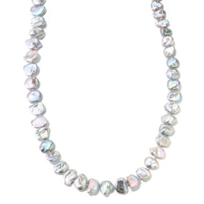 52" 11-12MM GREY/BLUE KESHI FWP ENDLESS NECKLACE