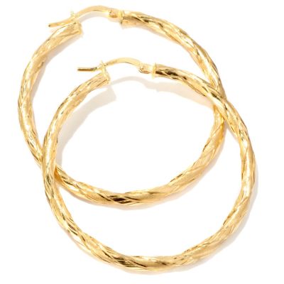116-323 - SempreGold 14K Rose or Yellow Gold Twisted Earrings