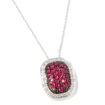 116-378 - Gem Treasures
Sterling Silver
1ctw Precious
Gemstone & Diamond
Pave Pendant