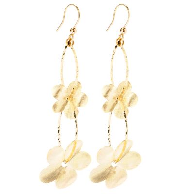 IDS - 14K YG "SCENT OF DAISIES" DROP EARRINGS