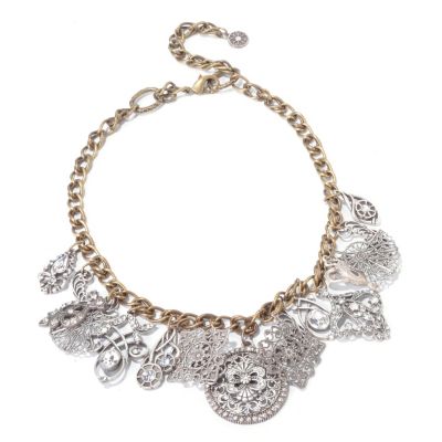 TWO-TONE SUNKEN TREASURE BIB NECKLACE
