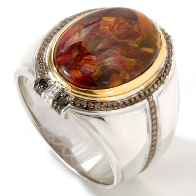 117-475 - Men's en Vogue II Pietersite & Black Diamond Ring