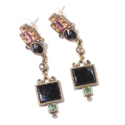 117-573 - Sweet Romance&trade; Vintage Style Geometric Deco Drop Earrings
