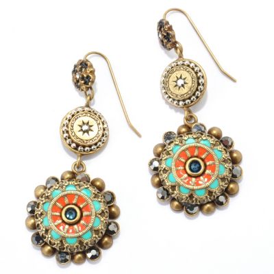GOLDTONE VINTAGE-STYLE SOUTHWEST EARRINGS