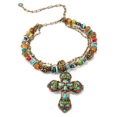 118-217 - Sweet Romance[ RetroMex Mayan Cross Necklace
