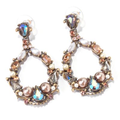 118-246 - Sweet Romance&trade; Sea Inspired Crystal Encrusted Drop Earrings