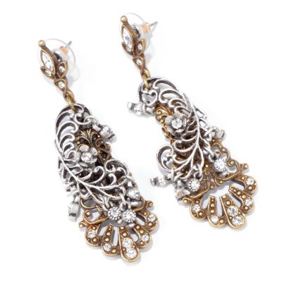 TWO TONE SUNKEN TRESURE EARRINGS