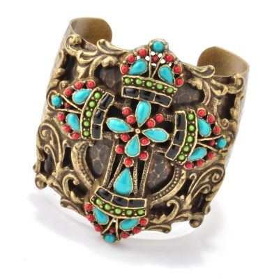 118-377 - Sweet Romance&trade; 7" RetroMex Mayan Cross Cuff Bracelet