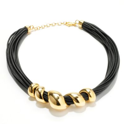 118-524 - Portofino Gold Embraced&trade; 18" Polished Wrap Around & Multi-Cord Necklace