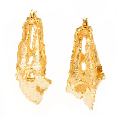 118-632 - Toscana Italiana Gold Embraced&trade; 1.25" Textured & Twisted Hoop Earrings