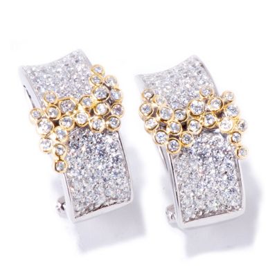 SB SS/CHOICE BEZEL SWIRL PAVE EARRINGS
