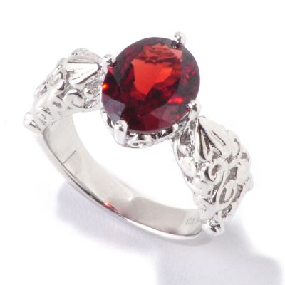 118-875 - Gem Insider Sterling Silver 10 x 8mm Oval Gemstone Ring 