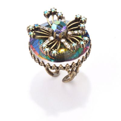 GOLDTONE VITTRAIL FLOWER RING