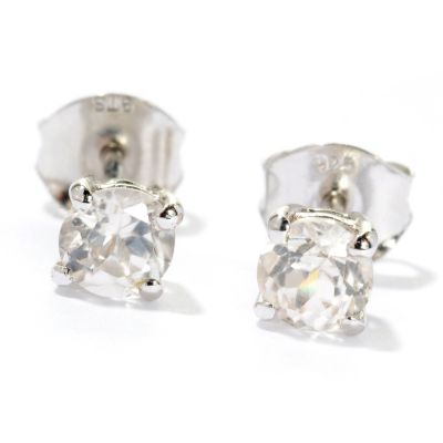 SS/P EAR 4.5MM ZIRCON STUDS