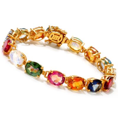 119-050 - NYC II Multi Color Quartz Tennis Bracelet 