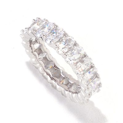 BLTA SS/PLAT OVAL CUT ETERNITY BAND RING