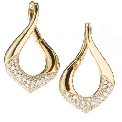 SB SS/CHOICE MARQUISE SHAPE TWISTED DROP EARRINGS