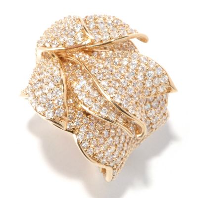 119-364 - Sonia Bitton for Brilliante&reg; 6.08 DEW Layered Pave Petals Ring
