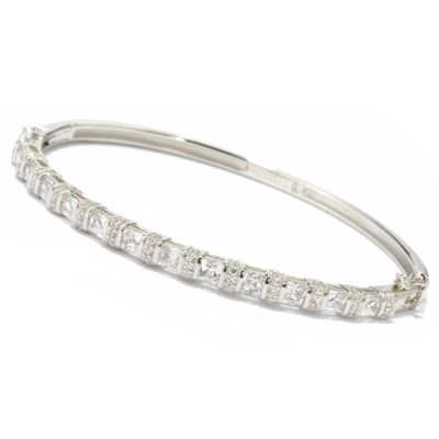 TYCOON SS/PLAT SQUARE AND ROUND BANGLE BRACELET