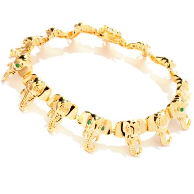 SS/18KYGP BRAC ELEPHANT W/GEMSTONE EYES