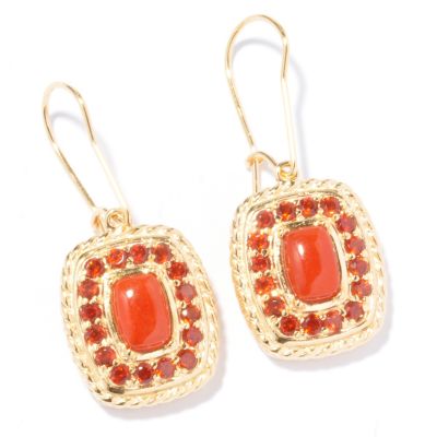 SS/18KYGP EAR RED JADE & GARNET DROP