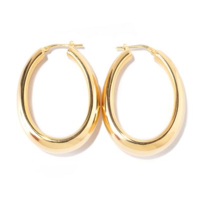 BRONZE/18KGP EAR SHINY HOOP