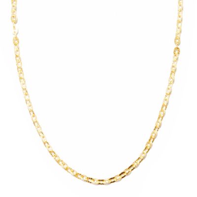 BRONZE/18KGP NECK SATIN MARTELLATO CHAIN - 20"