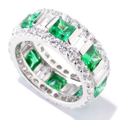 119-840 - Brilliante&reg; Platinum Embraced 5.68 DEW Princess Cut Eternity Band Ring