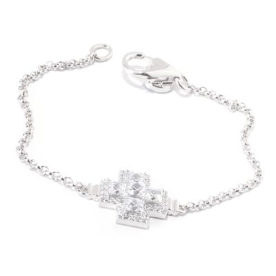 TYCOON SS/PLAT CROSS BRACELET