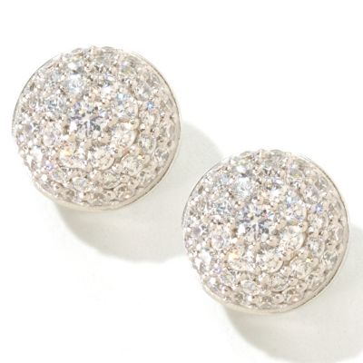 119-926 - Sonia Bitton for Brilliante&reg; 3.68 DEW Pave Button Stud Earrings