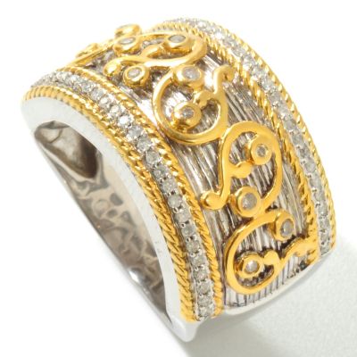 120-032 - Diamond Treasures 0.33ctw Diamond Overlay Band Ring