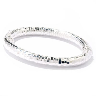 SEMPRESILVER[TM] SS TWISTED D/C BANGLE BRACELET