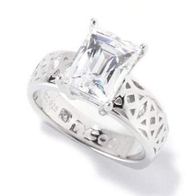 120-168 - TYCOON for Brilliante&reg; Platinum Embraced&trade; 2.72 DEW Tycoon Logo Band Solitaire Ring