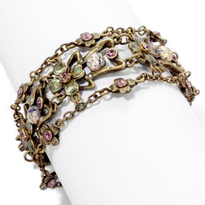 GOLDTONE LILAC ART NOUVEAU BRACELET